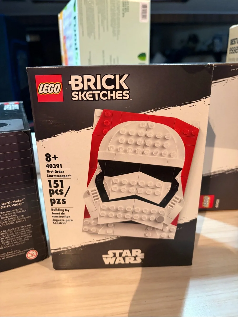 Lego Star Wars White & Red Stormtrooper Brick Sketch